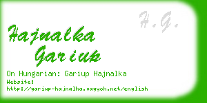 hajnalka gariup business card